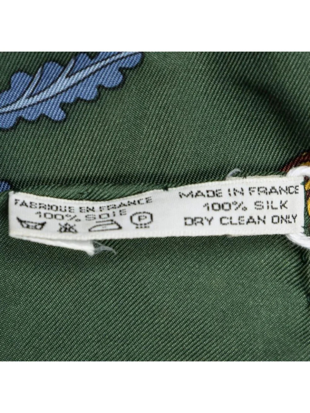 Hermes Scarf Green Red Gold Silk
